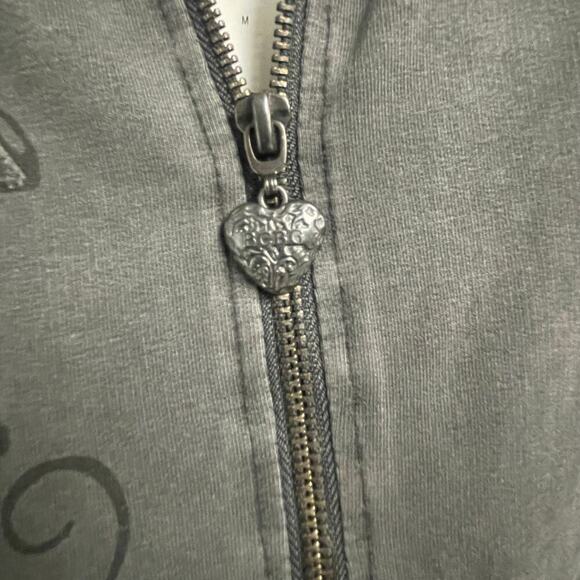 BCBG Bling Tracksuit Y2K Size Medium Black Grunge Jacket Pants Affliction Style - Picture 7 of 9